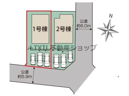 ���̑� �y1����/���}�z �O�ʓ��H��5.9m����A���ʂ��ǍD�ł��I ���񒓎�3��\��