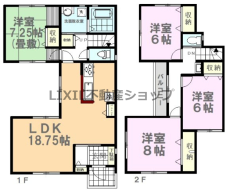  �y2����/�Ԏ�}�z �L�X�Ƃ���18.75����LDK�ƑS�������[�t���ł�Ƃ肠�鐶����Ԃ��m�ۂł��܂��I ���Ƒ���l�ЂƂ�̃v���C�x�[�g���؂ɂł���Ɨ����̍����Ԏ��ł���