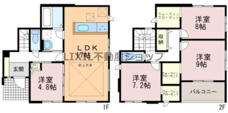  �y�Ԏ��}�z1�����@�Ԏ��}�ł��B �L�X4LDK�I�S�������[����I