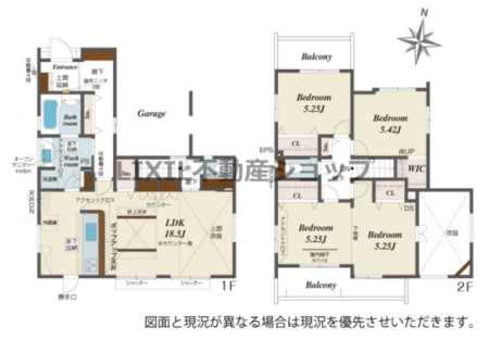  �y�Ԏ��}�z1�����@�Ԏ��}�ł��BLDK18���ȏ�A�������������ĉ����������܂���B