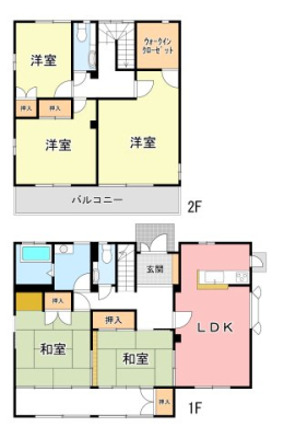  �g���^�z�[���{�H�̂�Ƃ肠��5LDK�I 1�K�ɘa����2�������邽�߁A���q���₨�q�l�̗V�я�A�����̐Q�����ɑ劈�􂵂܂��B 2�K�ɂ͑�e�ʂ̃E�H�[�N�C���N���[�[�b�g�������� 