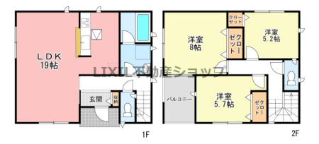  �y�Ԏ��}�z1�����@�Ԏ��}�ł��B 3�k�c�j�̊Ԏ��ł��I�k�c�j��19���ōL�߂ɂ�����葢���Ă��܂��� 2�K�����͊e���[�t���ƂȂ��Ă���܂��I